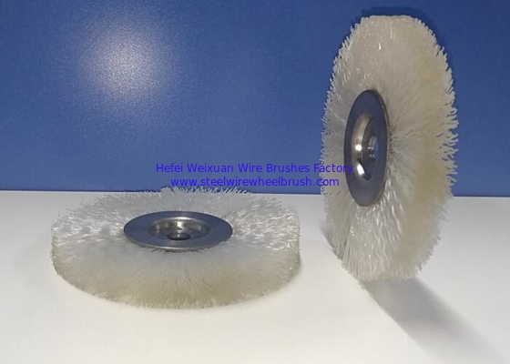 Round Hole White Color Nylon Band Saw Cleaning Brush 100MM X 13mm ID supplier