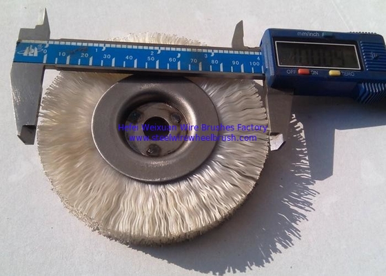 Round Hole White Color Nylon Band Saw Cleaning Brush 100MM X 13mm ID supplier
