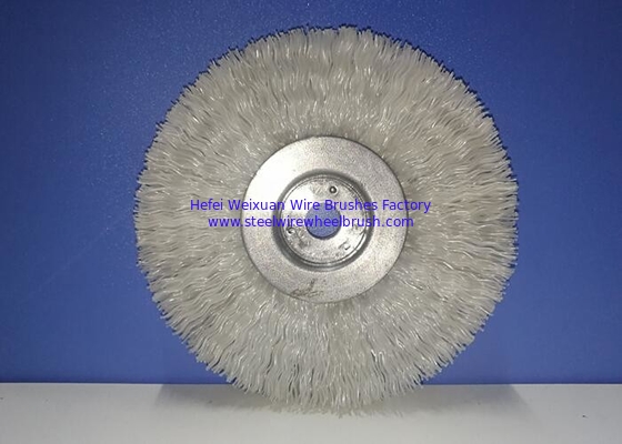 Round Hole White Color Nylon Band Saw Cleaning Brush 100MM X 13mm ID supplier