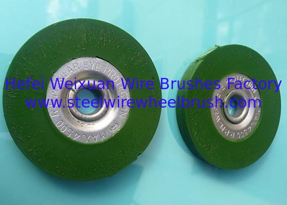 75MM Stainless Steel Wire Polyflex Encapsulated Wheel Brush for Strong Brushing Action supplier