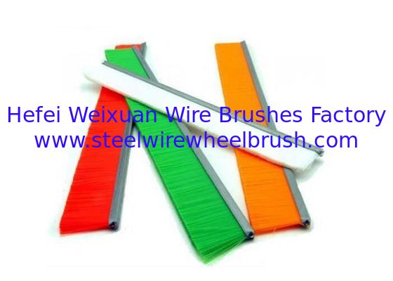 Garage Door Metal Channel Black Color Nylon Bristle Strip Brushes for Dust Containment supplier