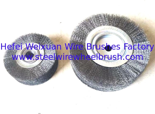 100 X 120mm Industrial Steel Wire Curved Wood Polish Wire Brush Roller supplier