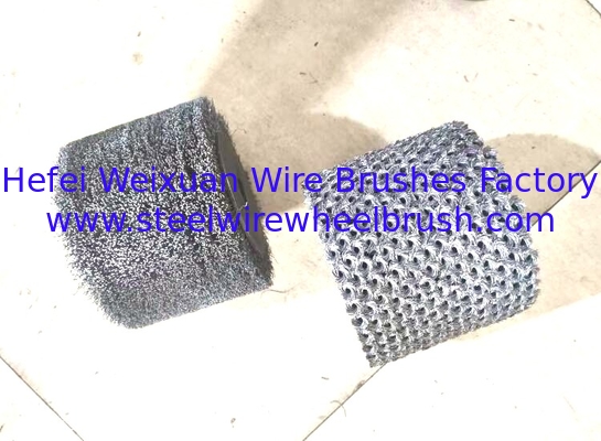 100 X 120mm Industrial Steel Wire Curved Wood Polish Wire Brush Roller supplier
