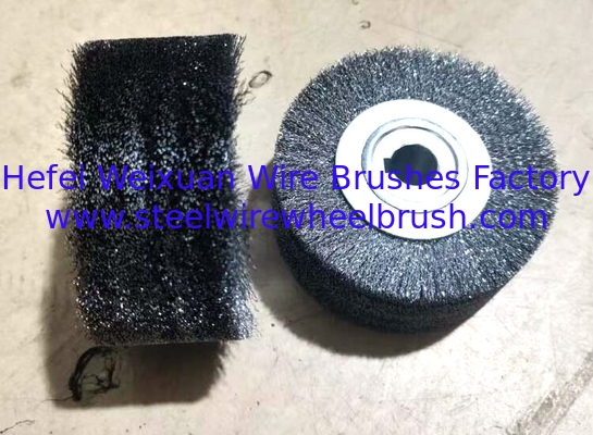 100 X 120mm Industrial Steel Wire Curved Wood Polish Wire Brush Roller supplier