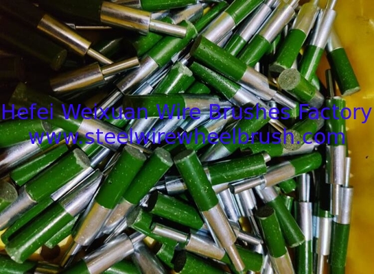 Standard Duty 12MM Polyflex Stem Mount Encapsulated End Brush for Burr Removal supplier