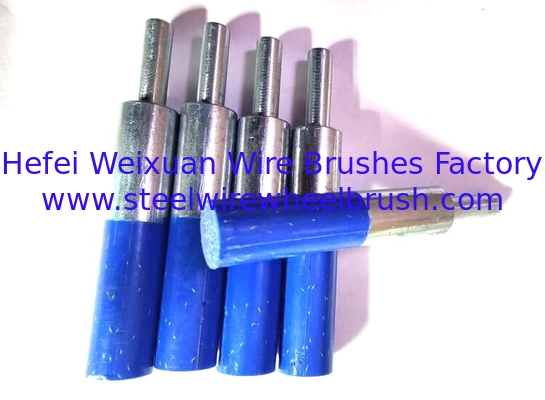 Standard Duty 12MM Polyflex Stem Mount Encapsulated End Brush for Burr Removal supplier