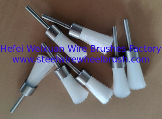 Long Shank White Color PP Wire Pen Brush 25mm for Polishing supplier