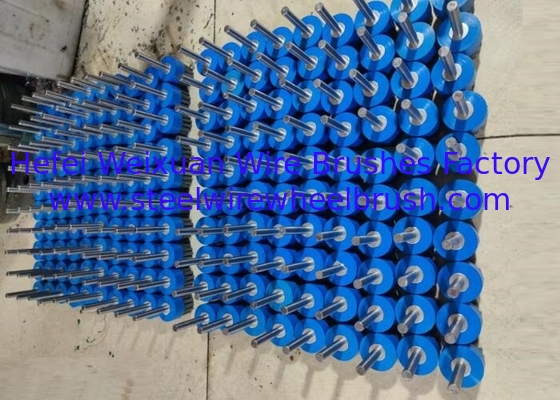 High Density 100mm Silicon Carbide Deburring Disc Brush with Shank supplier