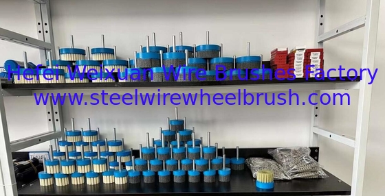 High Density 100mm Silicon Carbide Deburring Disc Brush with Shank supplier