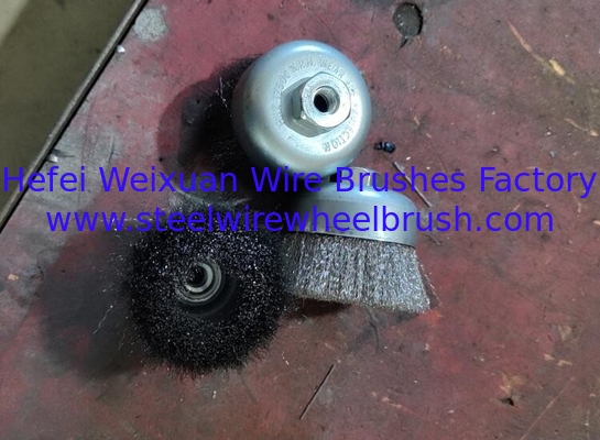 75mm OD Crimped Wire Stainless Steel Cup Brush for Weld Cleaning supplier