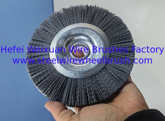 High Performance 150mm Diamond Abrasive Metal Hub Nylon Bristle Rotary Brush supplier