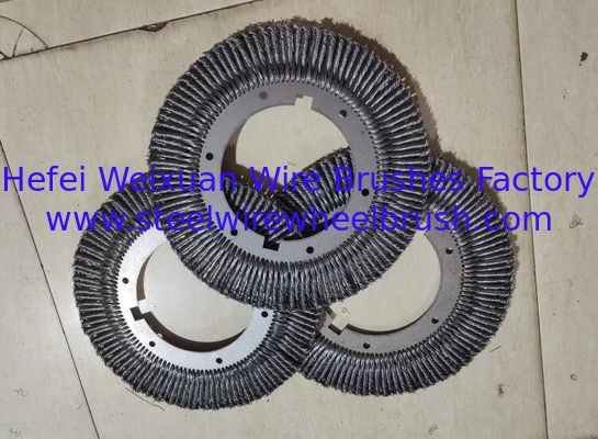 114 Knot Cutback Brush 420mm OD Twisted Knot Steel Wire Polishing Brush supplier