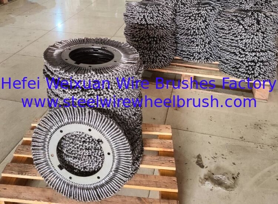 114 Knot Cutback Brush 420mm OD Twisted Knot Steel Wire Polishing Brush supplier
