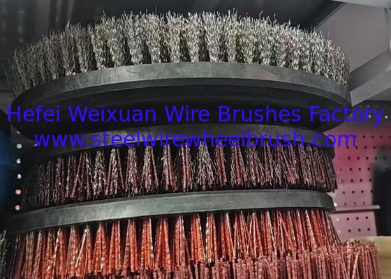 16 Inch OD Poly and Wire Combo Sweeper Brush For Road Cleaning supplier