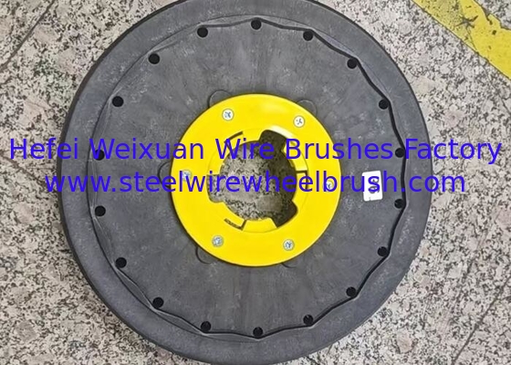 16 Inch OD Poly and Wire Combo Sweeper Brush For Road Cleaning supplier