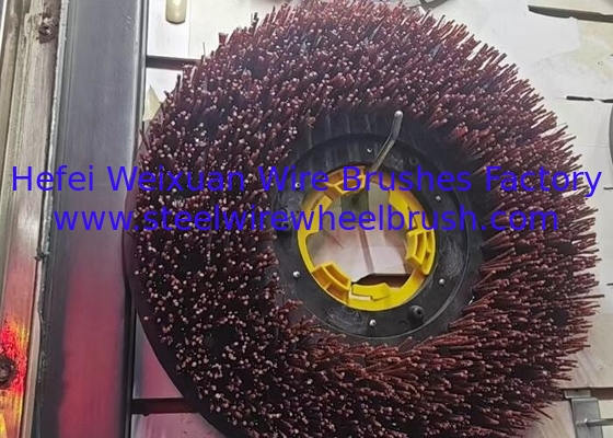 16 Inch OD Poly and Wire Combo Sweeper Brush For Road Cleaning supplier