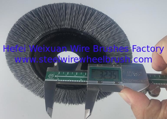 High Performance Trapezoidal 150 X 32 mm Industrial Round Nylon Brushes for Debur supplier