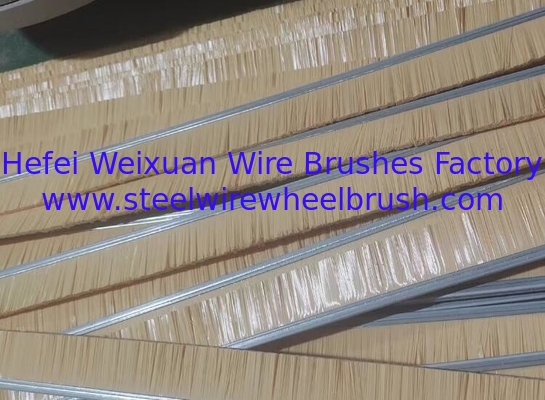 Metal Channel Sisal Bristle Strip Brushes 60cm Height For Polish Wood supplier