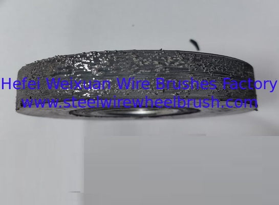 6 Inch Black Color Polyflex Encapsulated Wide Face Crimped Wire Wheel Brush supplier