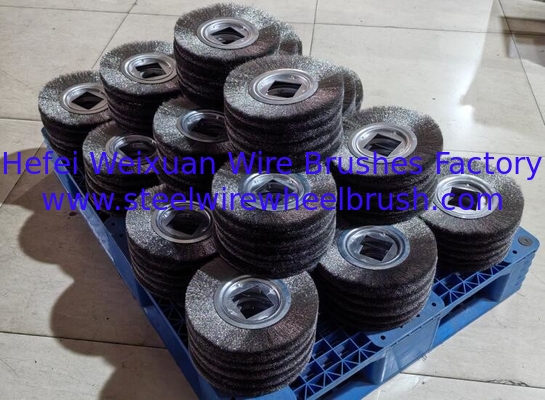 10 inch Stainless Steel Wire Wheel Brush 250 OD X 40mm Square Inner Hole supplier