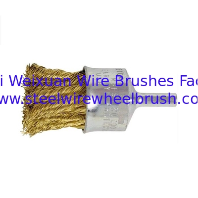 Solid Shank Copper Wire Knot End Brush 28mm OD for Rust Paint Removal supplier