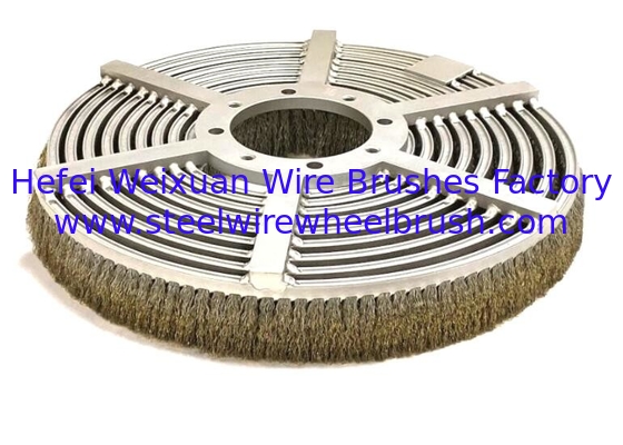 400mm Diameter Crimped Wire Spiral Wound Cup Brushes For Wire Processing supplier
