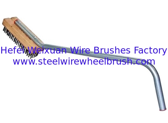 Angled Flat Steel Wire Heavy Duty Super Saver Grill Brush Replacement Head with Handle supplier
