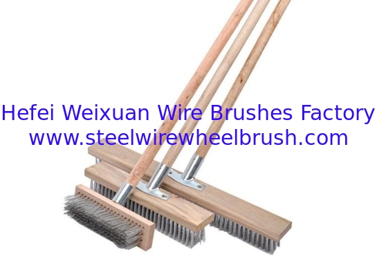 Angled Flat Steel Wire Heavy Duty Super Saver Grill Brush Replacement Head with Handle supplier
