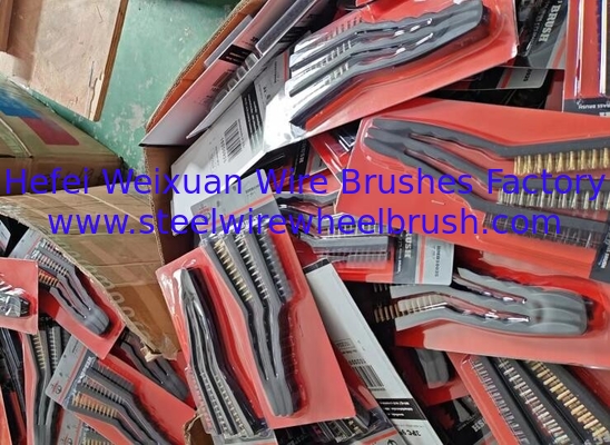 3Pcs Mini Wire Brush Set With Stainless Steel Brass and Nylon Bristles supplier