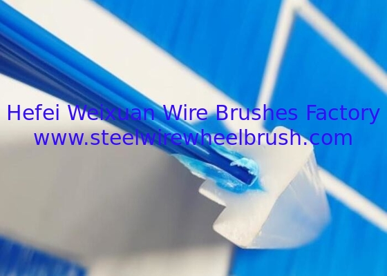 Flexible Blue Color Nylon Bristle Forklift Strip Wire Broom Segment supplier