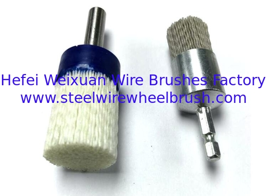 25mm Outer Diameter Abrasive Nylon End Brush With Hex Solid Shank supplier