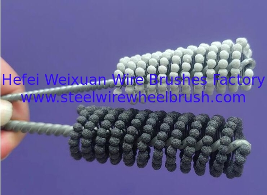Custom 25mm Aluminum Oxide Flexible Cylinder Honing Tool Brush for Surface Finishing supplier