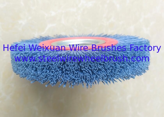 Industrial 150mm Diameter Orange Color Nylon Circular Abrasive Brush for Deburring supplier