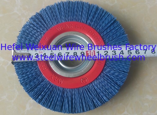Industrial 150mm Diameter Orange Color Nylon Circular Abrasive Brush for Deburring supplier