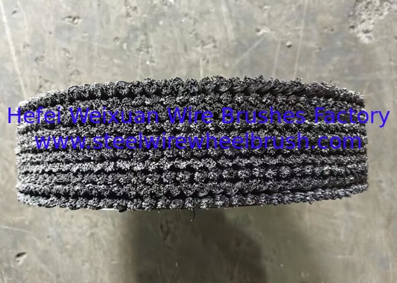 Heavy Duty Twisted 18 Inch Knotted Wire Wheel Brush Roller For Rust Removal supplier