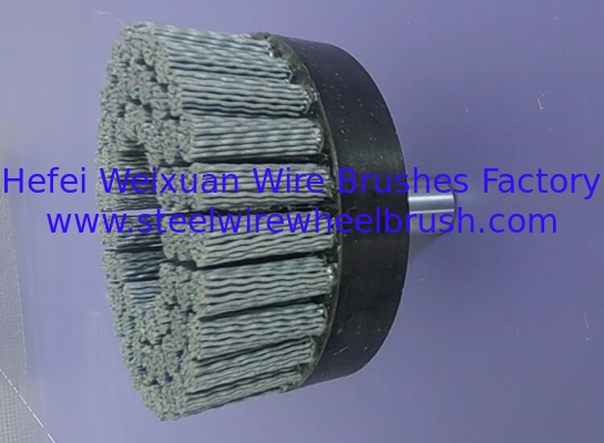 80mm Blue Bristle Ceramic Deburring Brush Disc for Surface Finishing supplier