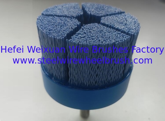 80mm Blue Bristle Ceramic Deburring Brush Disc for Surface Finishing supplier