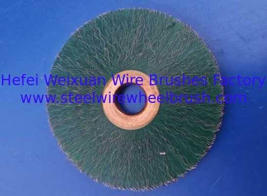 100 MM Encapsulated Wheel Brush with 0.5 Inch Arbor hole for Rust Removal supplier