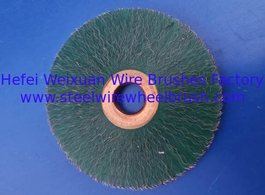 106 MM Encapsulated Wheel Brush with 0.5 Inch Arbor hole for Rust Removal supplier