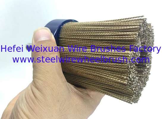 Floor Grinding Machine 70mm Diameter Knotted Brass Wire Disc Brush supplier