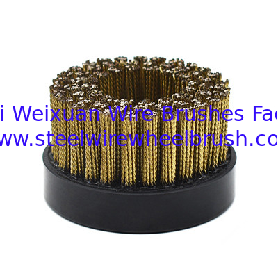 Floor Grinding Machine 70mm Diameter Knotted Brass Wire Disc Brush supplier
