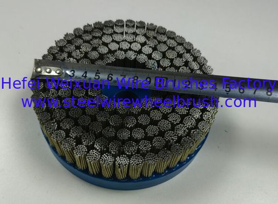 Heavy Duty 150mm Diameter Brass Coated Steel Knotted Wire Disc Brush supplier