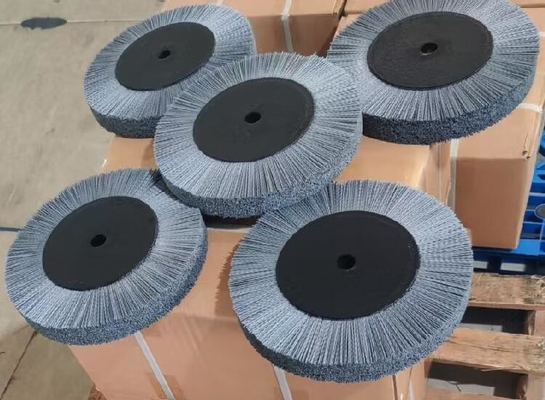 250mm Composite Hub Abrasive Nylon Wheel Brushes Deburr Hard Metal Parts supplier