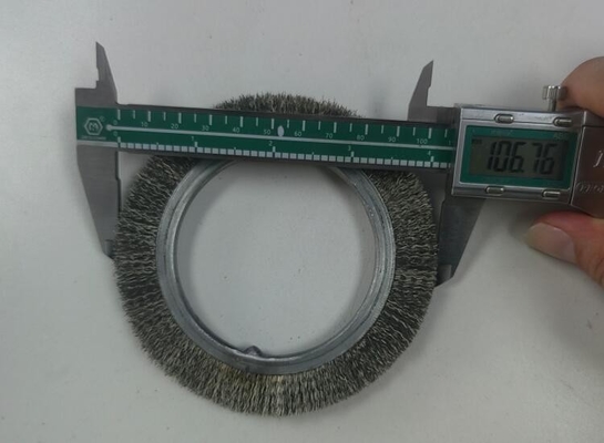 106mm Stainless Steel Wire Ring Brushes with Keyseat for Industrial Deburring supplier