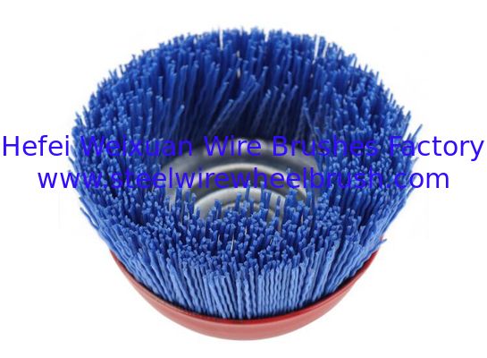 80mm Blue Abrasive Nylon Cup Brush for Efficient Deburring supplier