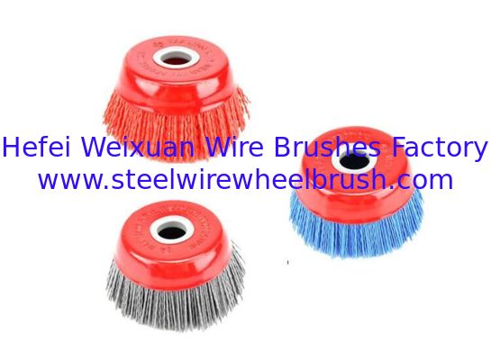80mm Blue Abrasive Nylon Cup Brush for Efficient Deburring supplier