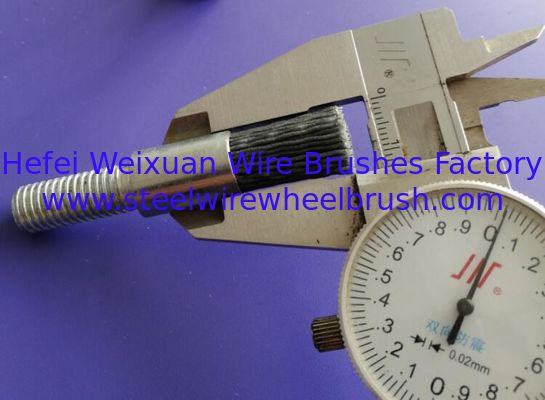 Industrial 13mm Shaft Mounted Nylon Abrasive End Brushes with Screw Shank supplier