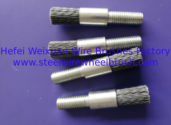 Industrial 13mm Shaft Mounted Nylon Abrasive End Brushes with Screw Shank supplier