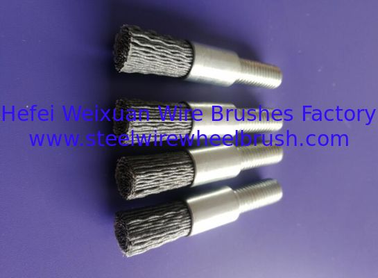 Industrial 13mm Shaft Mounted Nylon Abrasive End Brushes with Screw Shank supplier