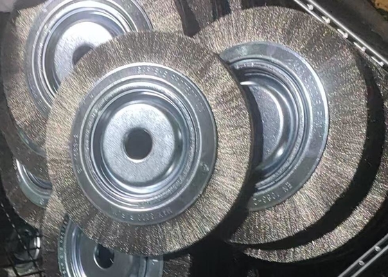 8" High Density Steel Wire Wheel Brush 120mm Middle Plate 25.4mm Inner Hole supplier